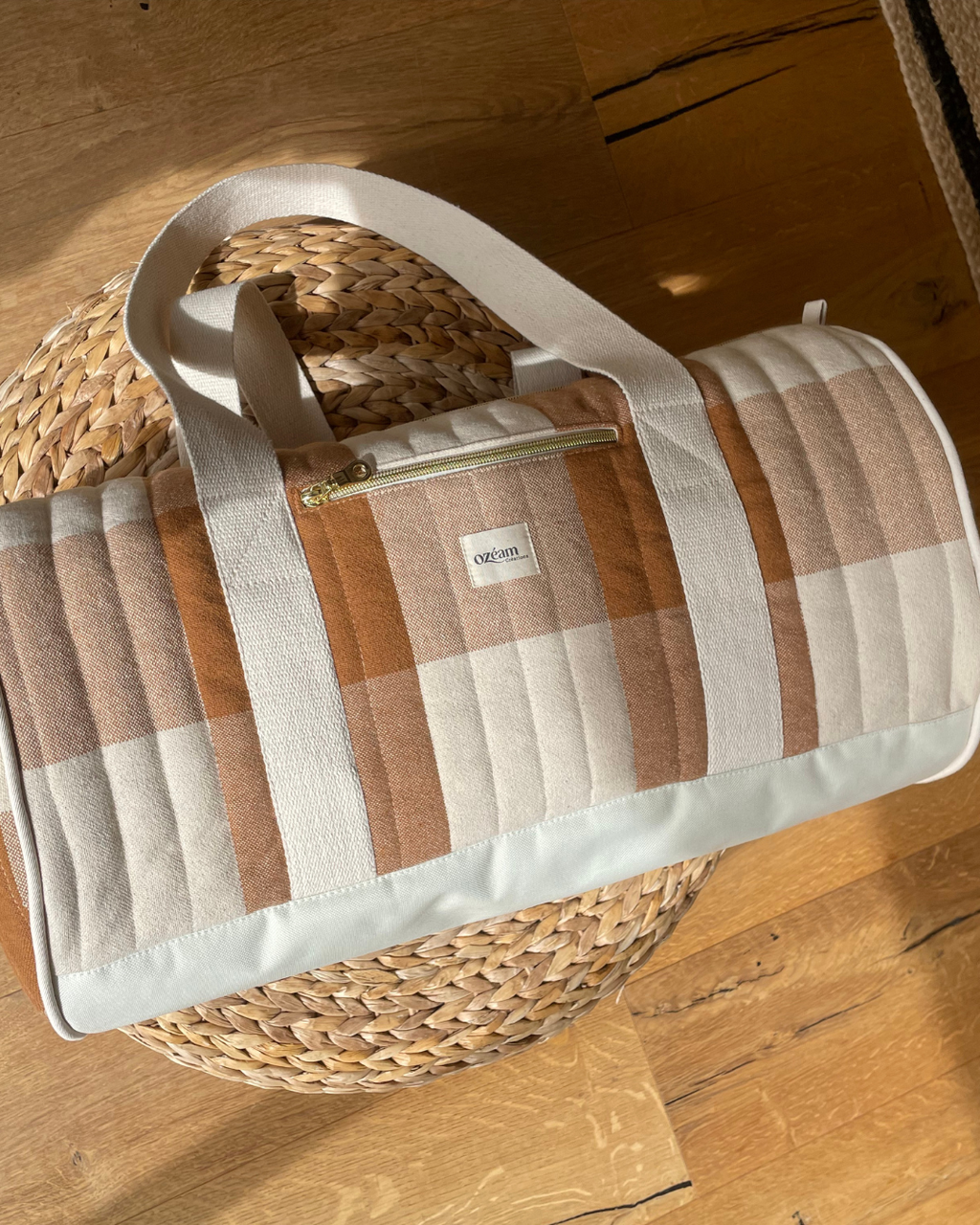 Sac week end - Évasion vichy caramel