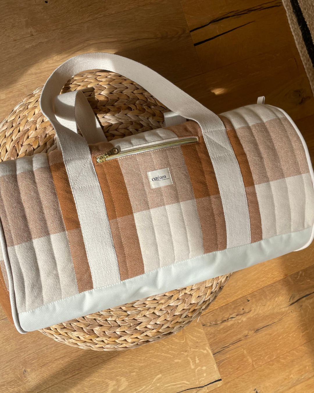 Sac week end - Évasion vichy caramel